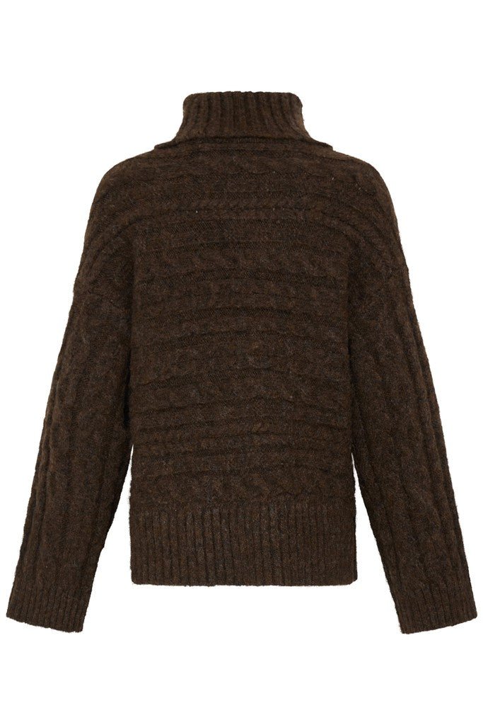 Fransa Sasha Pullover Hot Fudge Melange - RUTHERFORD & Co