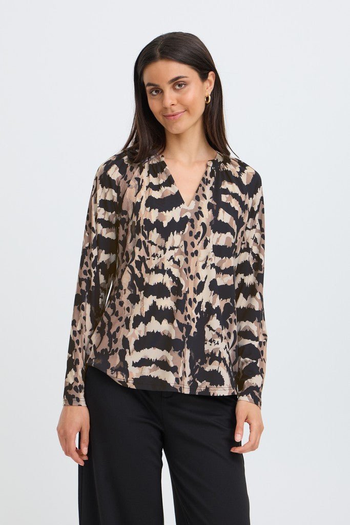 Fransa Seen Long Sleeve Top - RUTHERFORD & Co