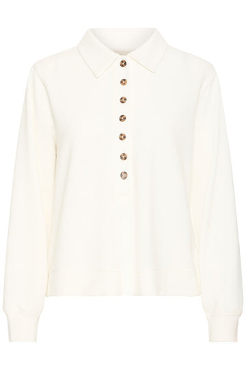 Fransa Aurora Sweatshirt Whisper White