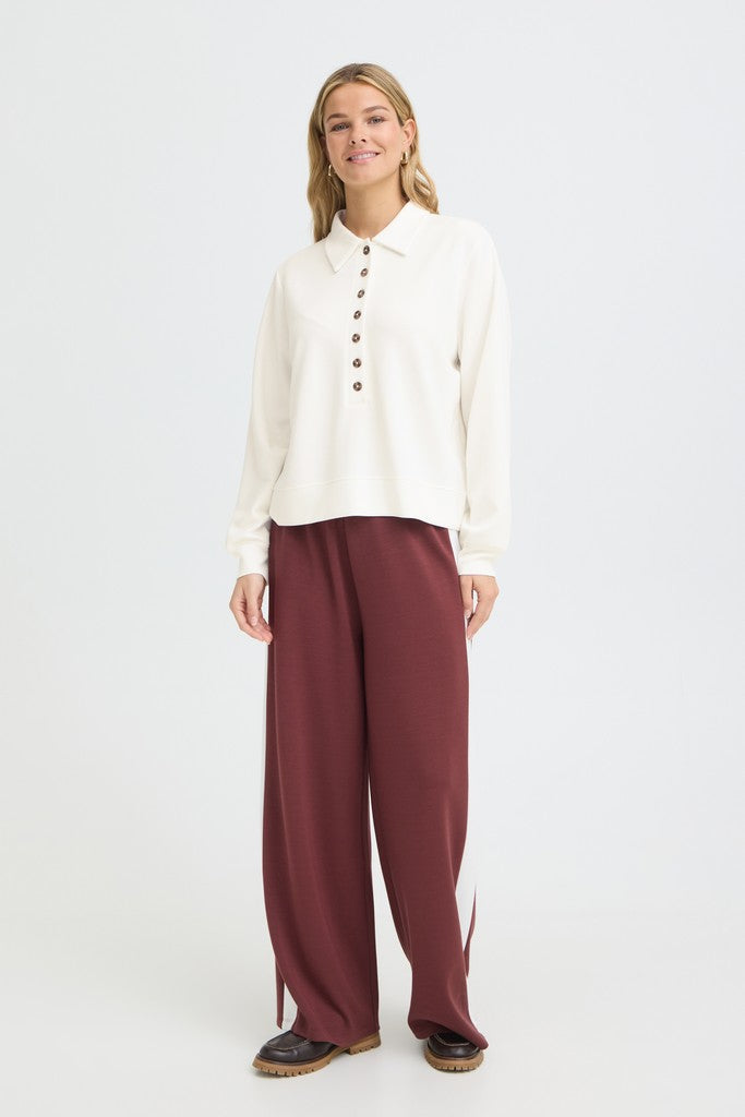 Fransa Aurora Sweatshirt Whisper White