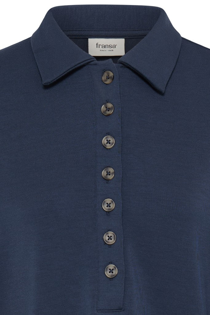 Fransa Aurora Sweatshirt Navy Blazer