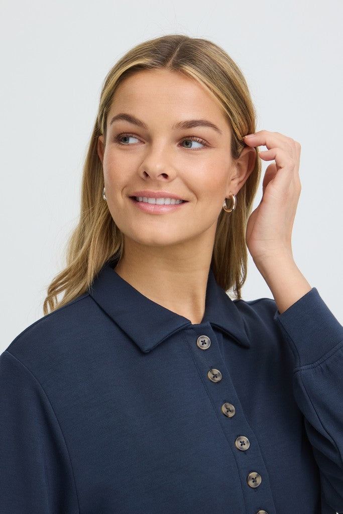Fransa Aurora Sweatshirt Navy Blazer
