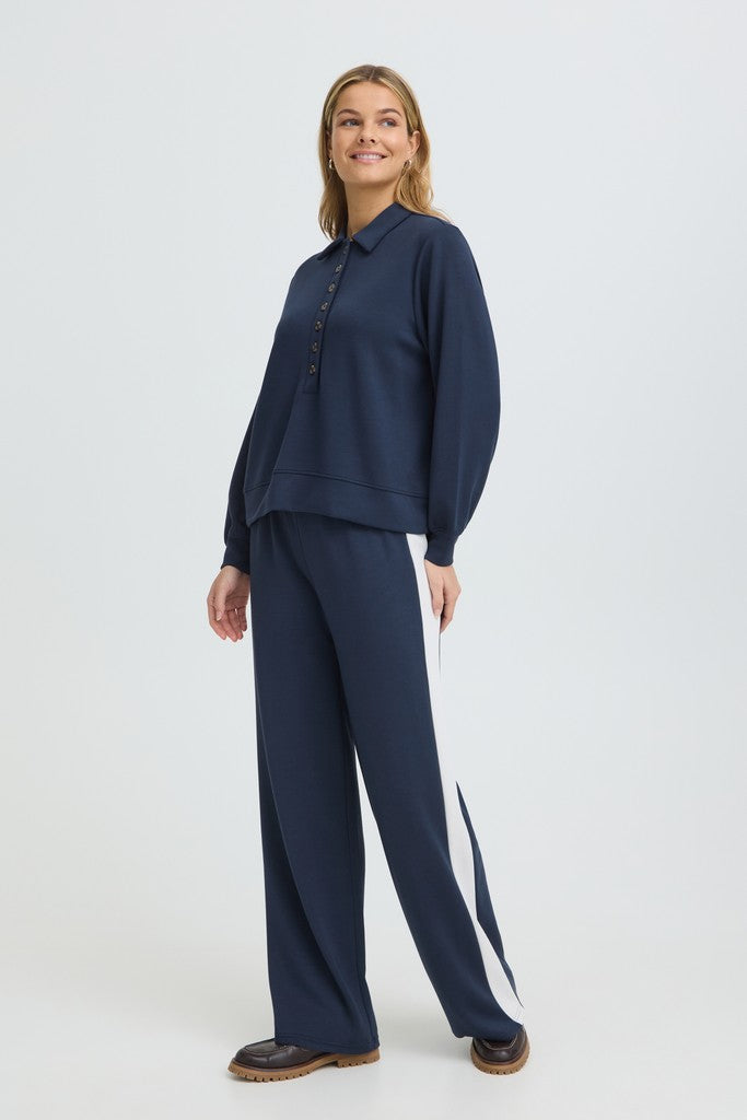 Fransa Aurora Sweatshirt Navy Blazer