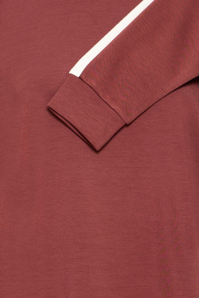 Fransa Aurora Sweatshirt Rum With White Contrast