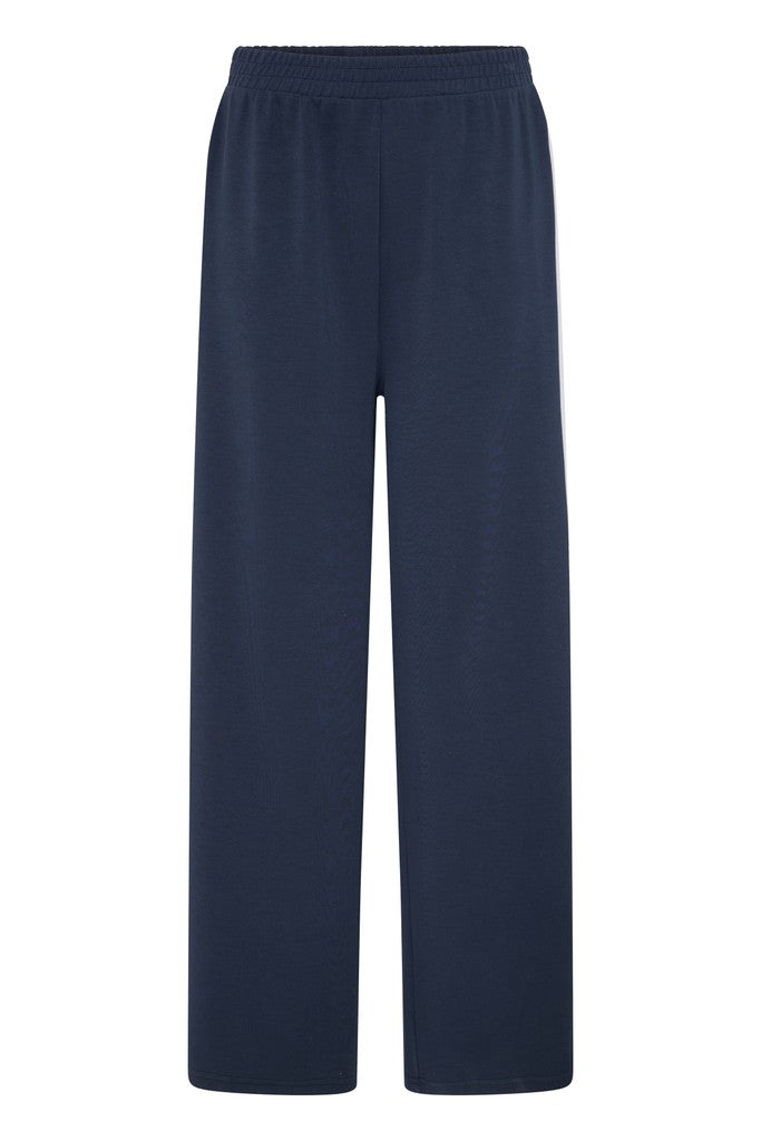 Fransa Aurora Trousers Navy With White Contrast