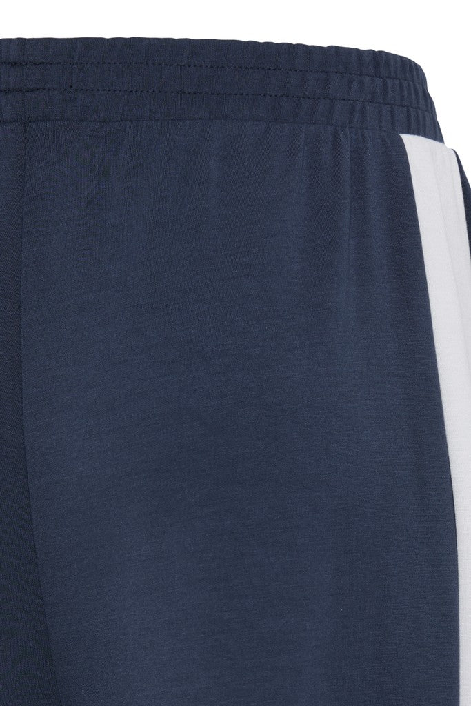 Fransa Aurora Trousers Navy With White Contrast