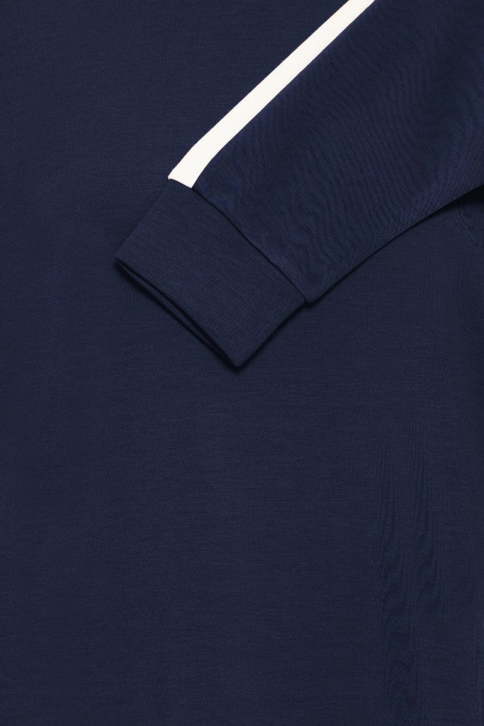 Fransa Aurora Sweatshirt Navy With White Contrast