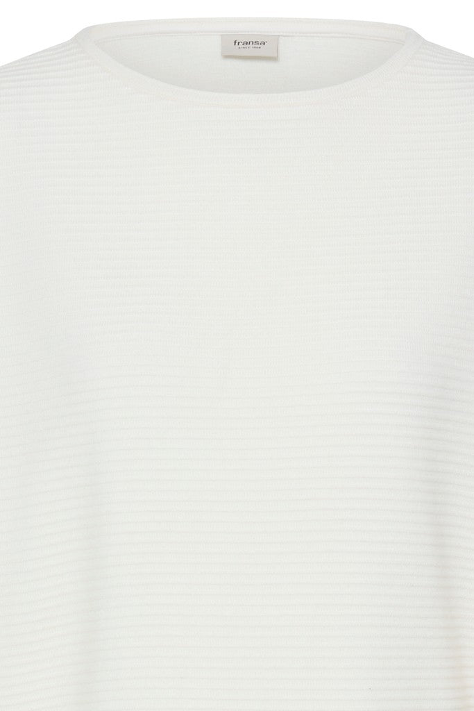 Fransa Jalira Long Sleeve Top Whisper White