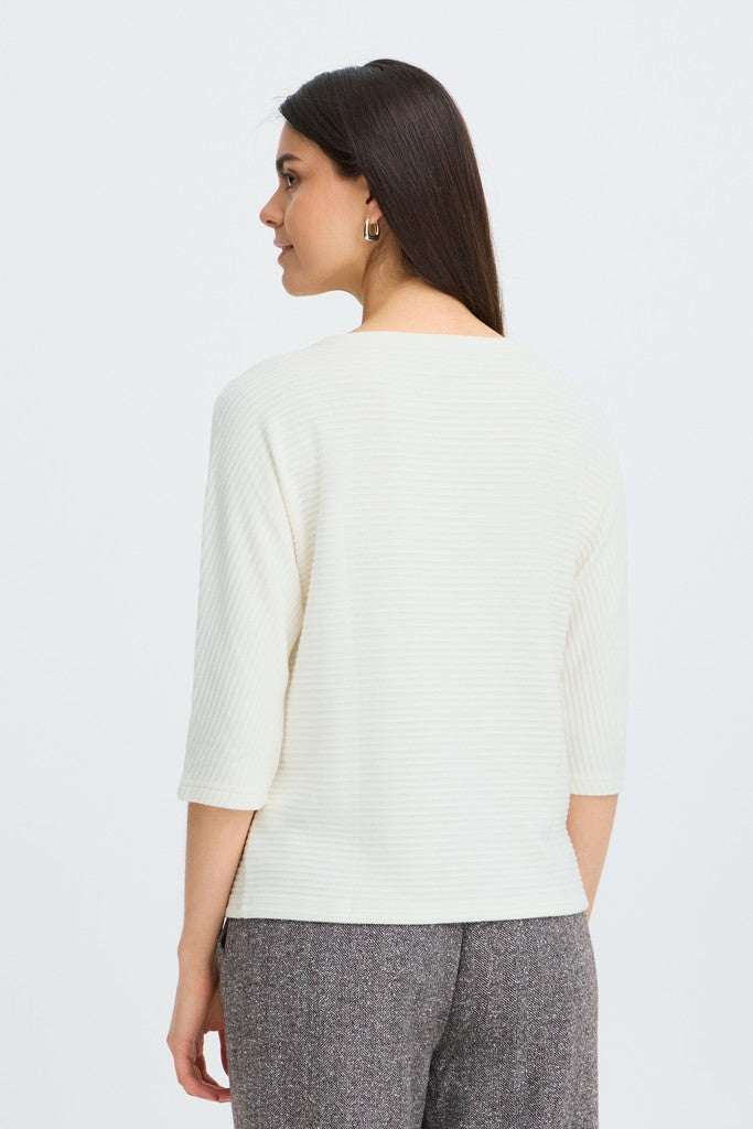 Fransa Jalira Long Sleeve Top Whisper White