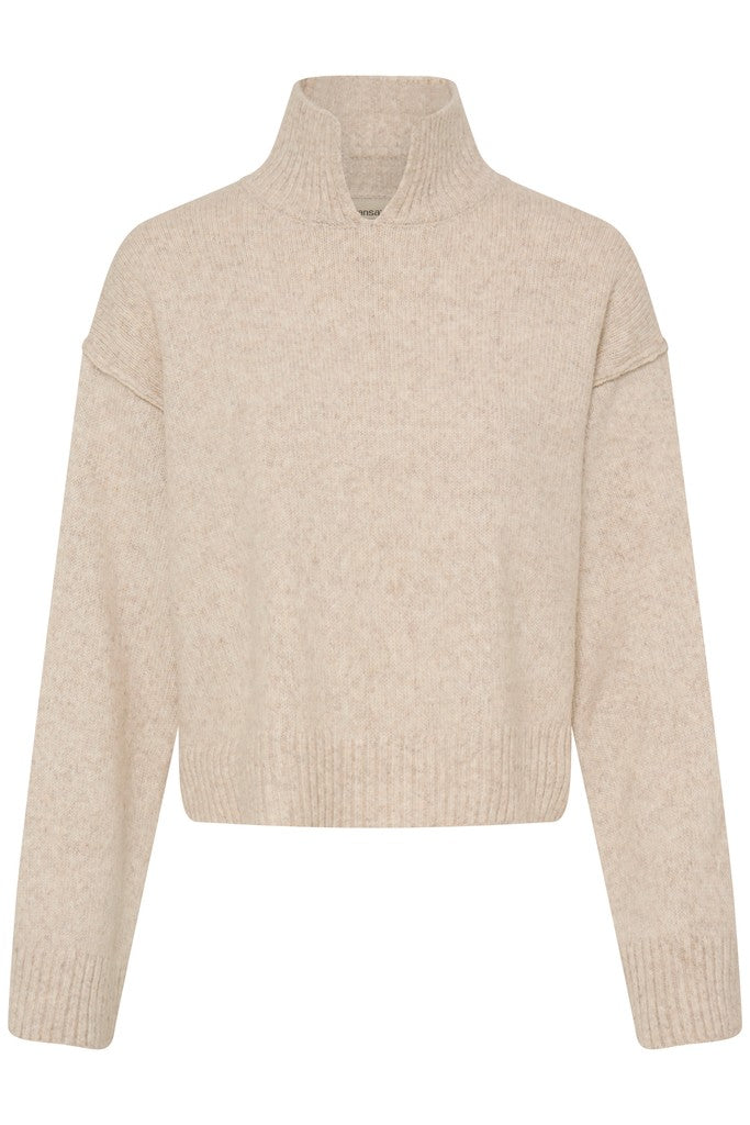 Fransa Gigi Pullover Oatmeal Melange