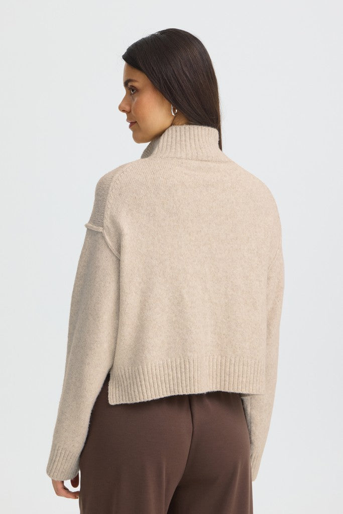Fransa Gigi Pullover Oatmeal Melange