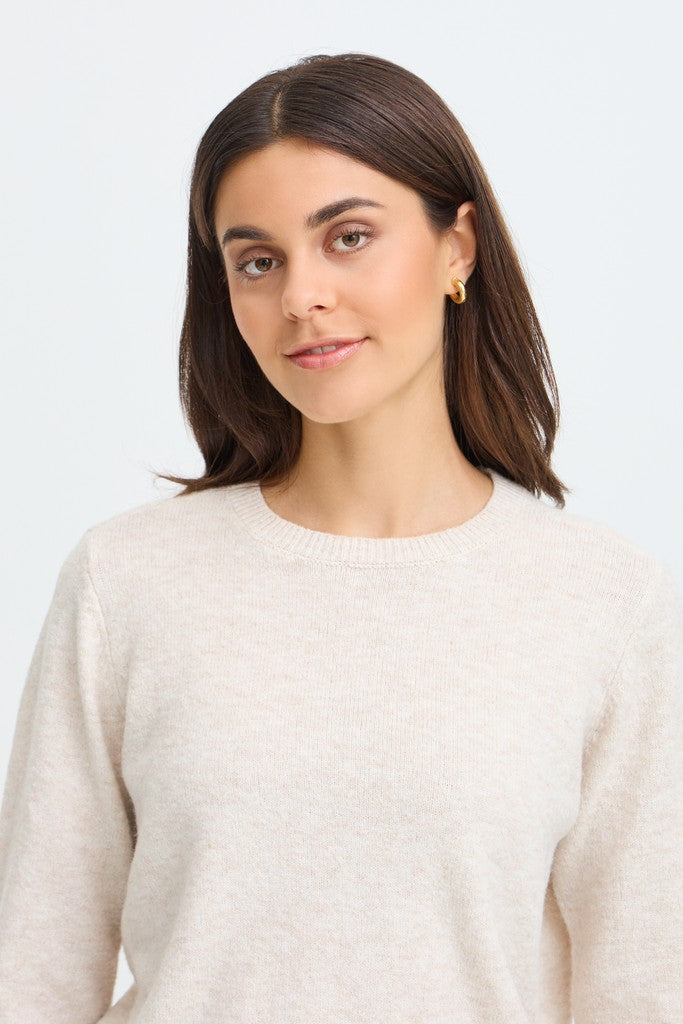 Fransa Fia Jumper Oatmeal Melange