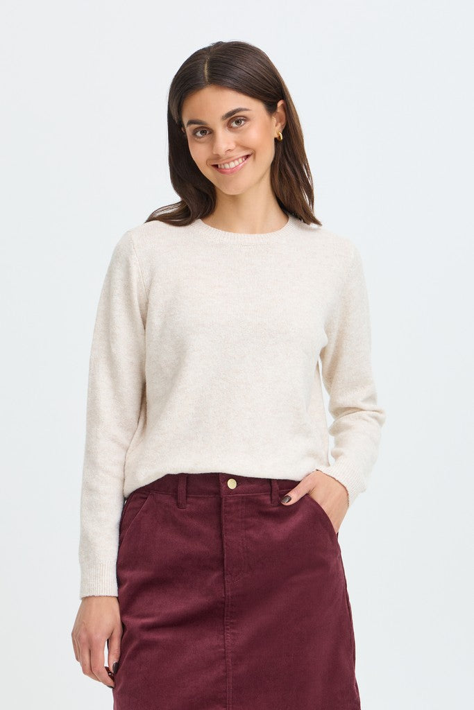 Fransa Fia Jumper Oatmeal Melange