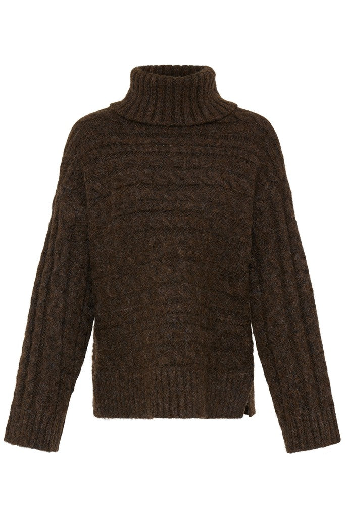Fransa Sasha Pullover Hot Fudge Melange
