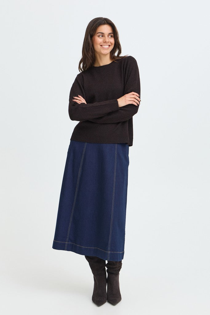Fransa Fia Jumper HOT FUDGE MELANGE