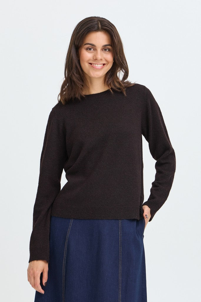 Fransa Fia Jumper HOT FUDGE MELANGE