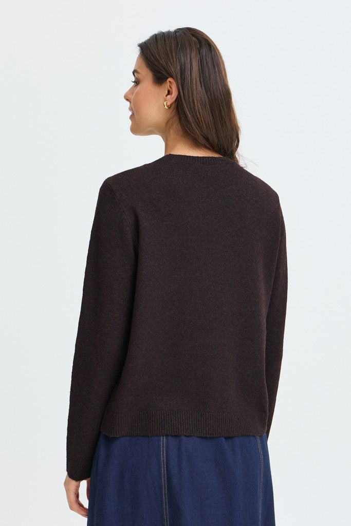 Fransa Fia Jumper HOT FUDGE MELANGE