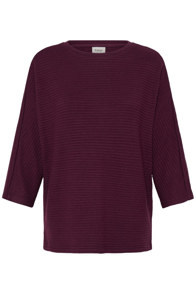 Fransa Jalira Long Sleeve Top Port Royale