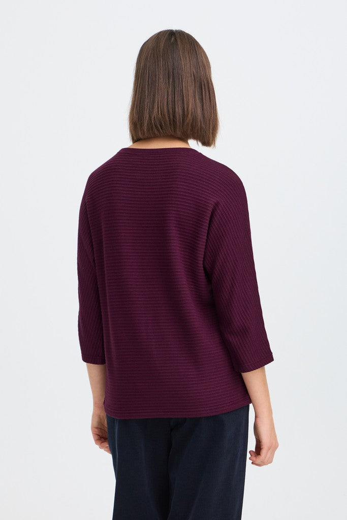 Fransa Jalira Long Sleeve Top Port Royale