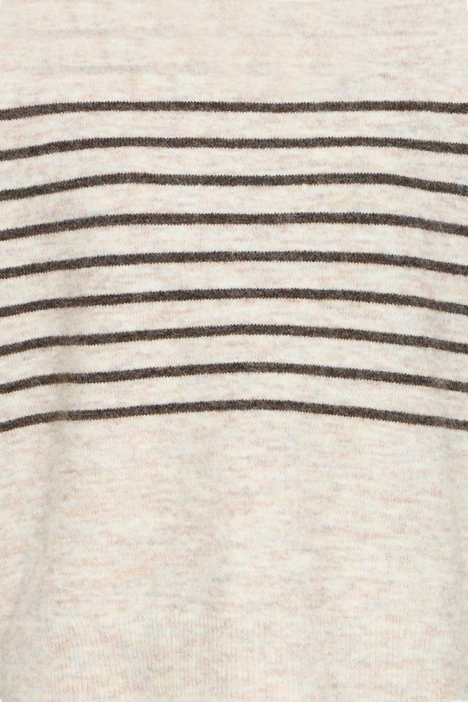 Fransa Sanny Waistcoat Oatmeal Melange Stripe Mix