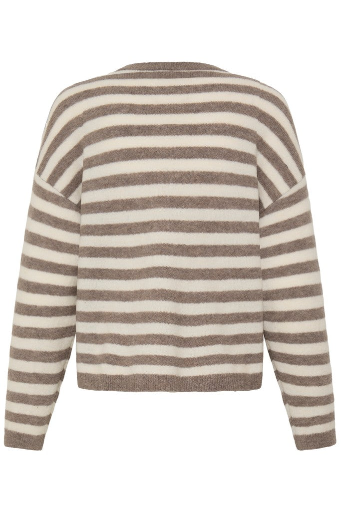 Fransa Idaa Pullover Driftwood Stripe
