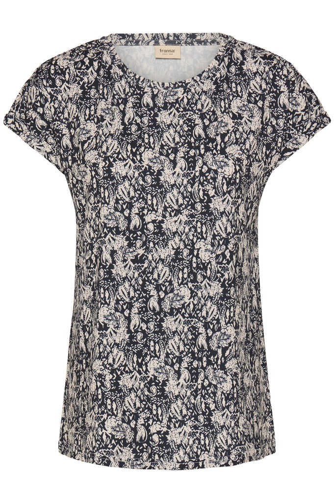 Fransa Seen T-Shirt Floral Paisley Salute