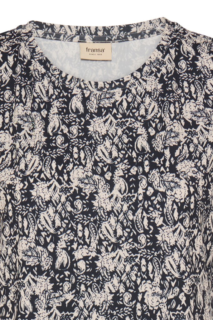 Fransa Seen T-Shirt Floral Paisley Salute