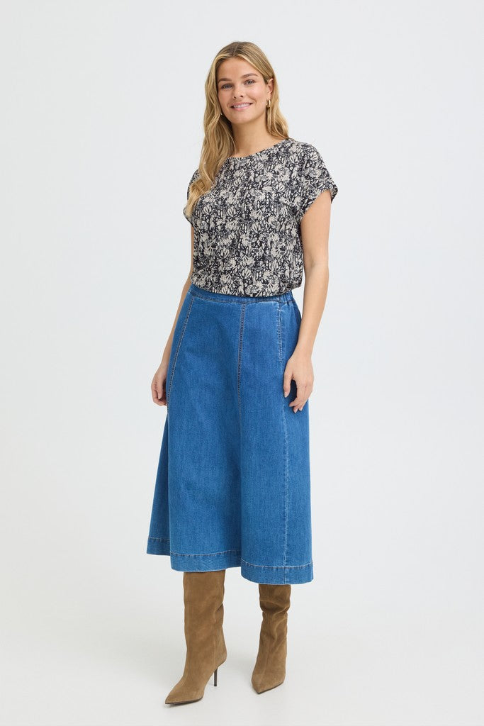 Fransa Seen T-Shirt Floral Paisley Salute