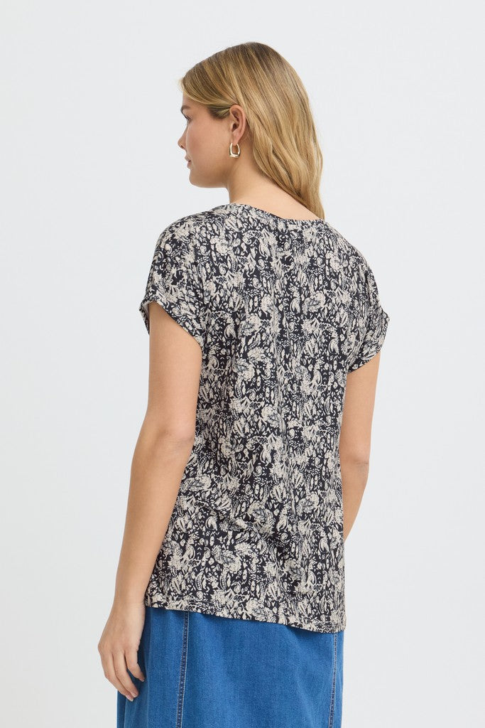 Fransa Seen T-Shirt Floral Paisley Salute