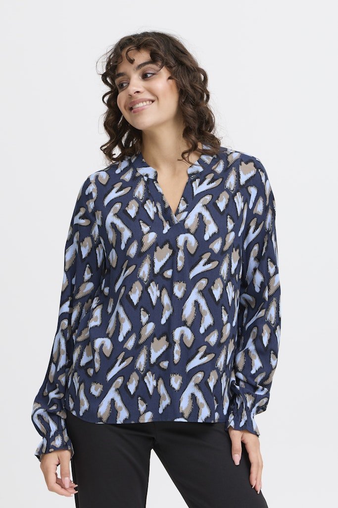 FRFLOWY BL 3 navy blazeraop so25 01h - RUTHERFORD & Co