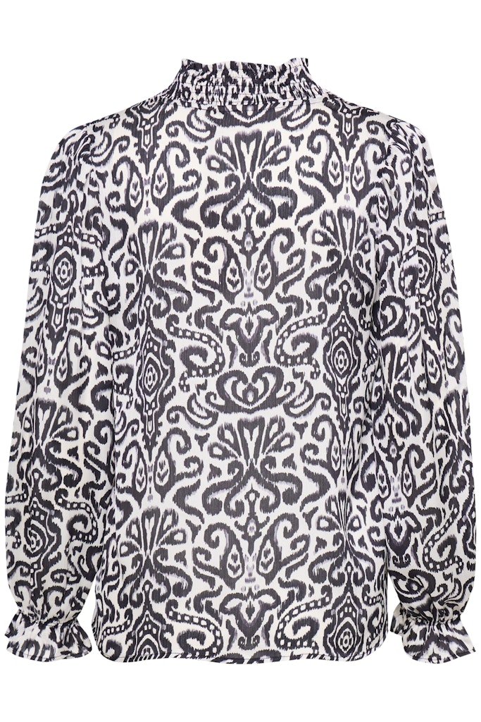 FRINCA BL 1 black w. white aop - RUTHERFORD & Co