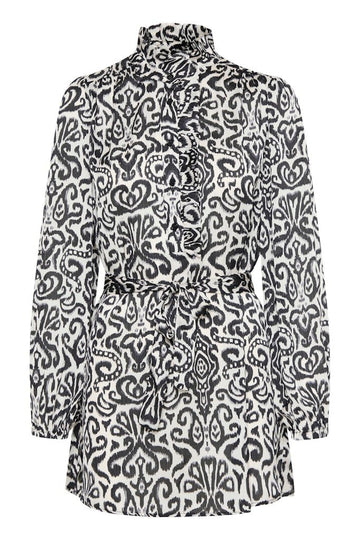 FRINCA TU 1 black w. white aop - RUTHERFORD & Co