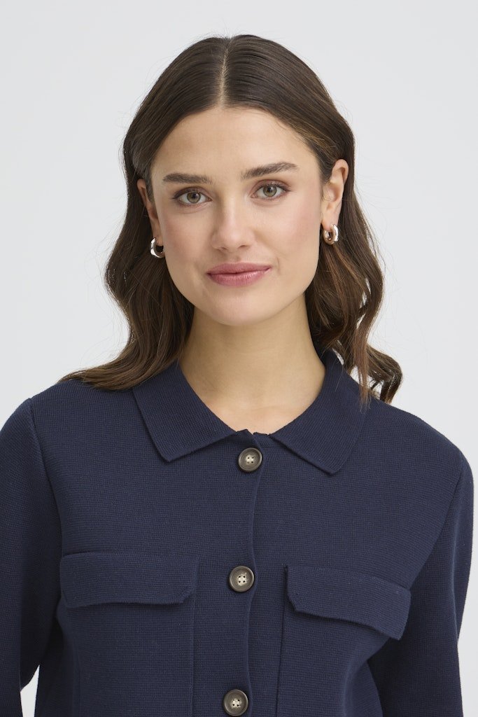FRITA CAR 1 navy blazer - RUTHERFORD & Co