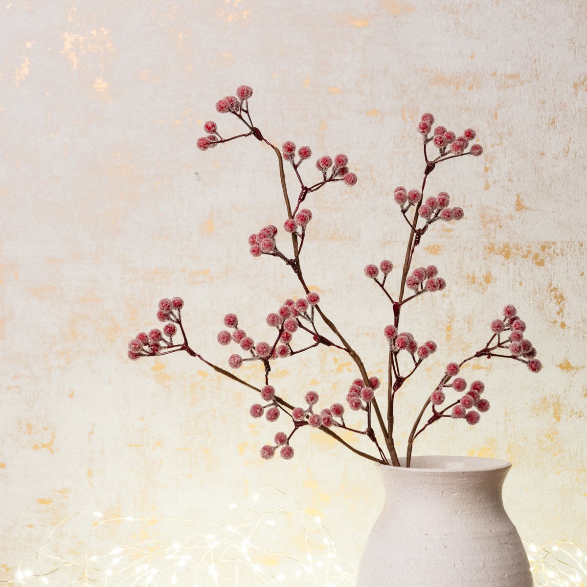 Frosted Faux Berry Stem Burgundy - RUTHERFORD & Co