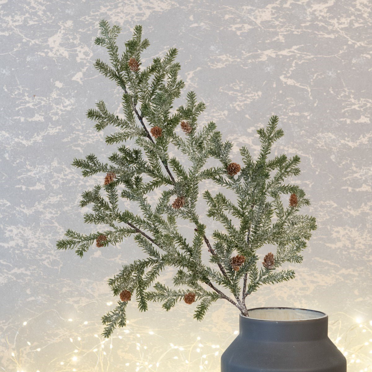 Frosted Faux Teardrop Pine Stem - RUTHERFORD & Co