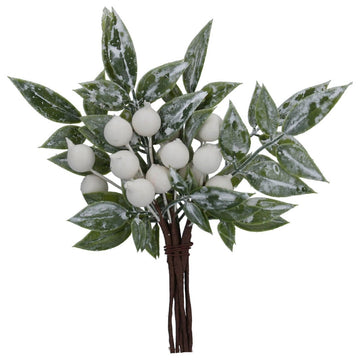 Frosted Leaf & White Berry Pick - RUTHERFORD & Co
