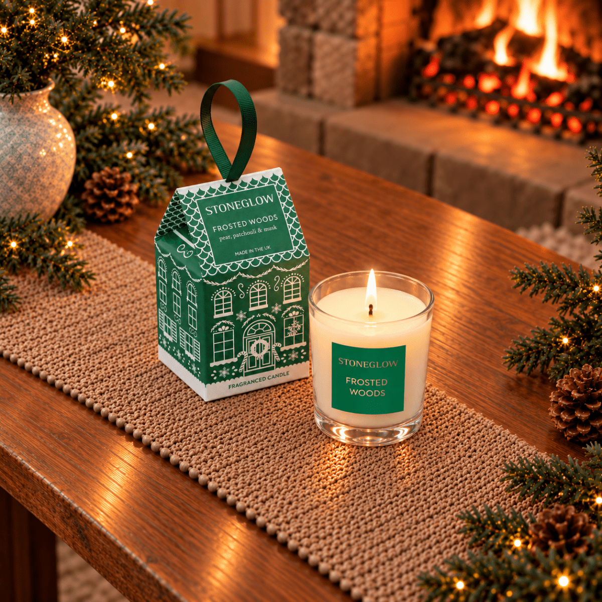Frosted Woods Votive Candle - RUTHERFORD & Co