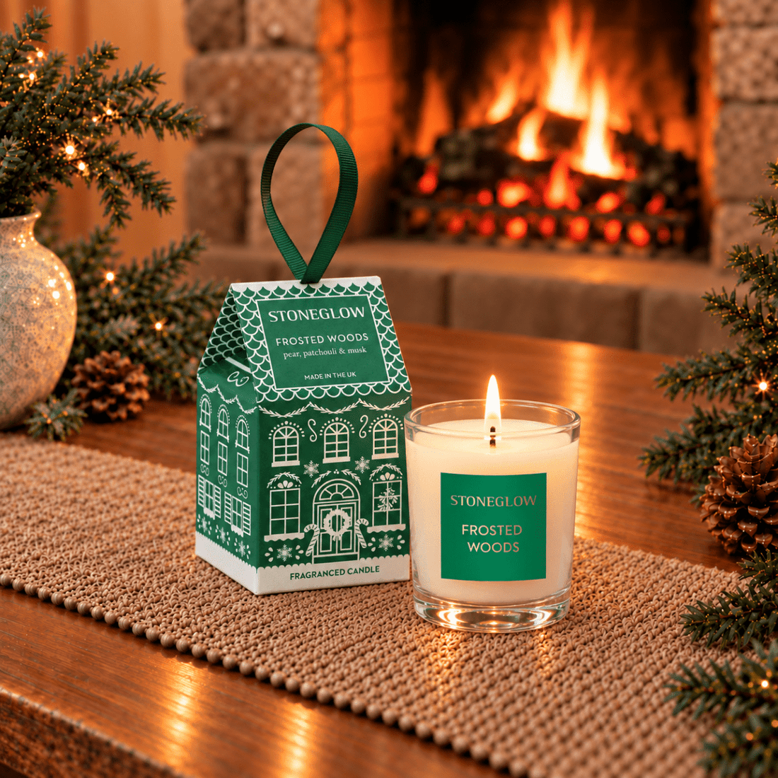 Frosted Woods Votive Candle - RUTHERFORD & Co