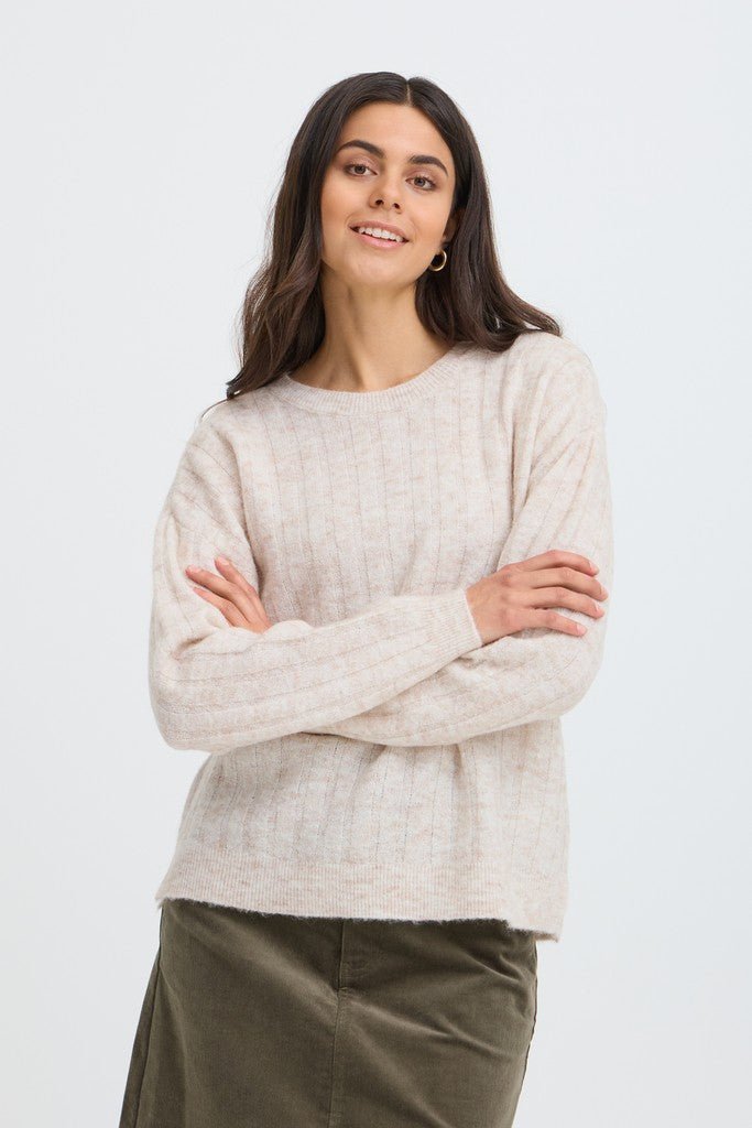 FRSANNY PU 9 Jumper - Oatmeal Melange - RUTHERFORD & Co