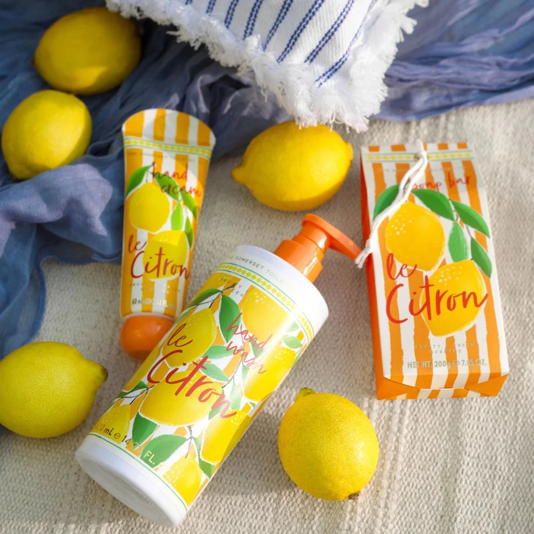 Fruity Stripes Le Citron 200g Soap - RUTHERFORD & Co