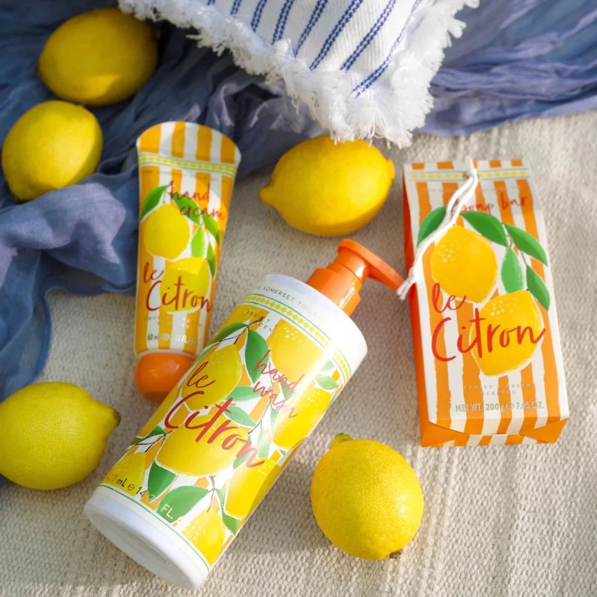 Fruity Stripes Le Citron 200g Soap - RUTHERFORD & Co