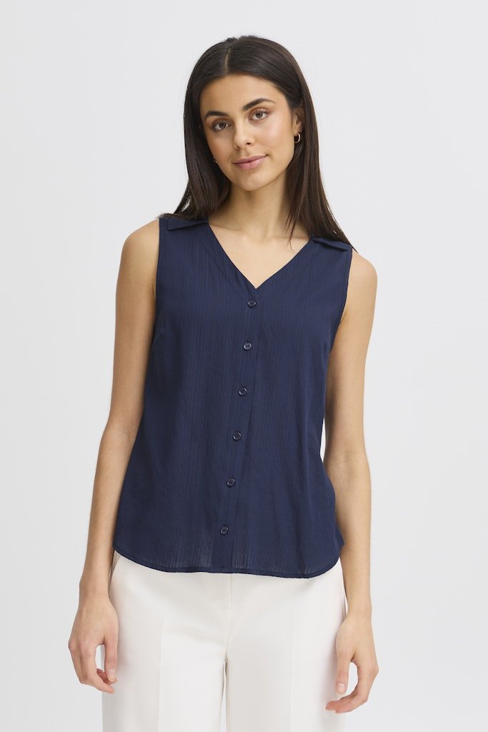 FRVINA SH 2 navy blazer - RUTHERFORD & Co