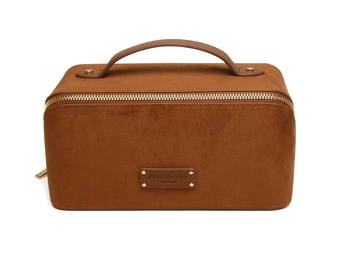 Fudge Kensington Suede Train Case - RUTHERFORD & Co