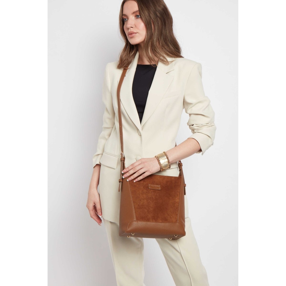 Fudge - Kensington Suedette Crossbody Bag - RUTHERFORD & Co