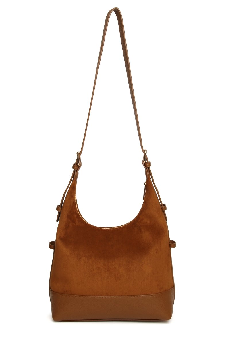 Fudge - Kensington Suedette Large Crossbody Bag - RUTHERFORD & Co