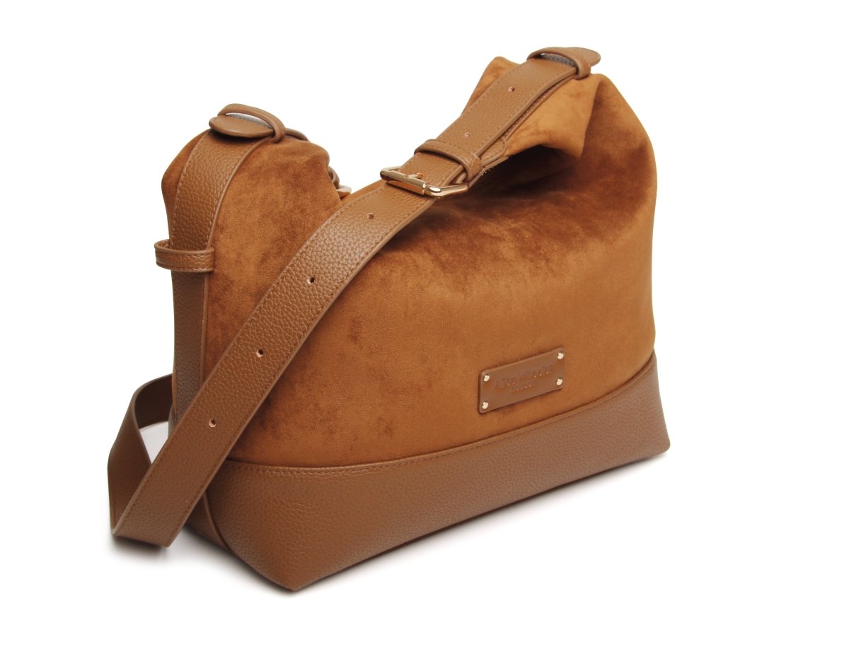 Fudge - Kensington Suedette Large Crossbody Bag - RUTHERFORD & Co