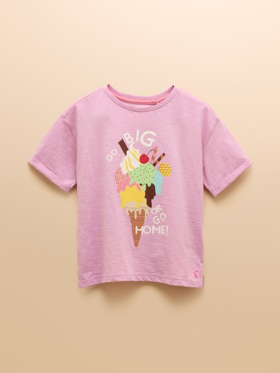 Fundays Purple Printed T-Shirt - RUTHERFORD & Co