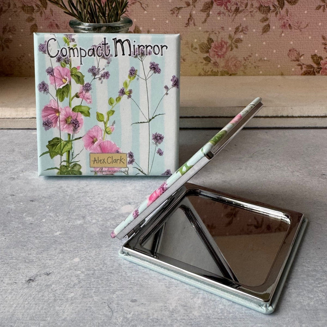 Garden Flowers Compact Mirror - RUTHERFORD & Co