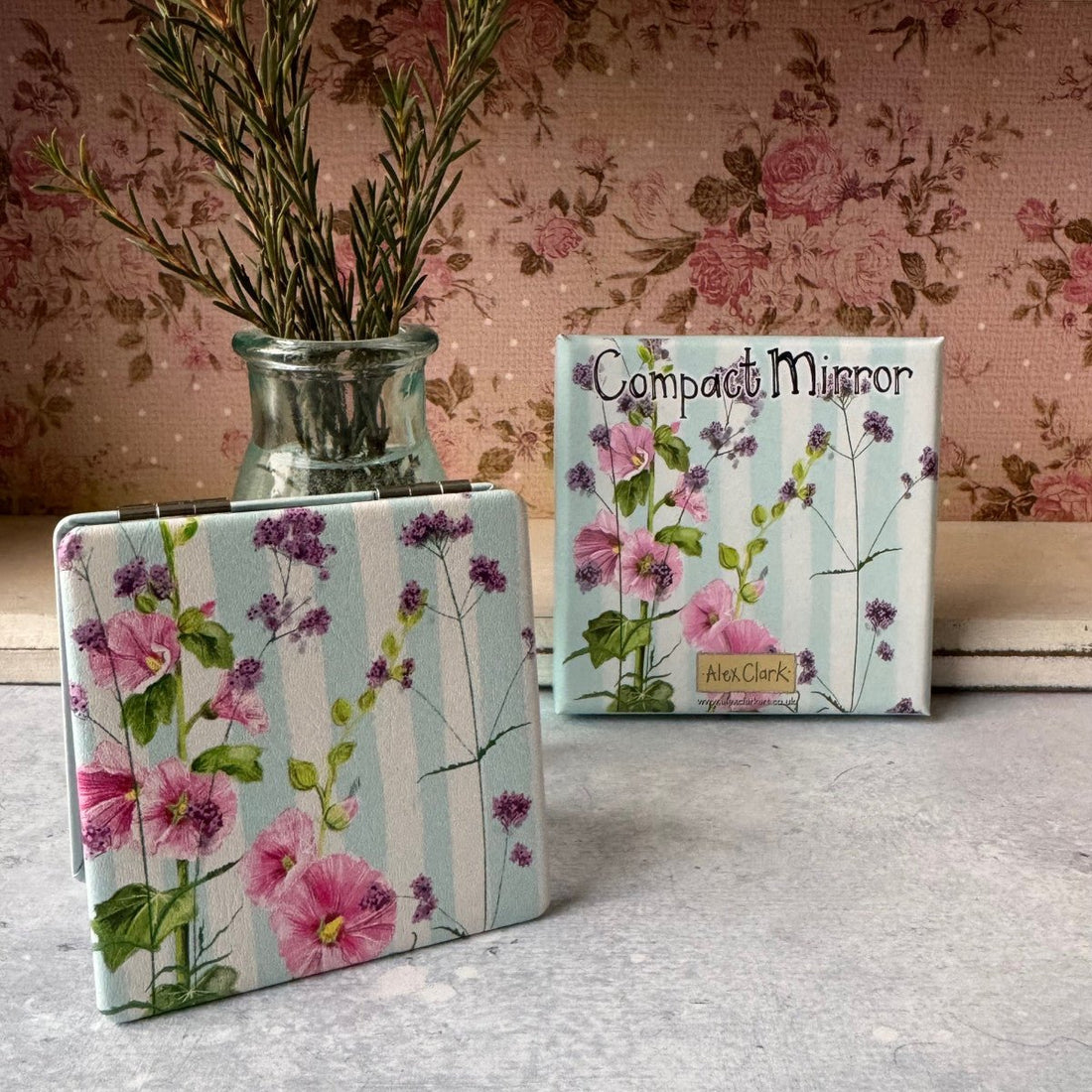 Garden Flowers Compact Mirror - RUTHERFORD & Co