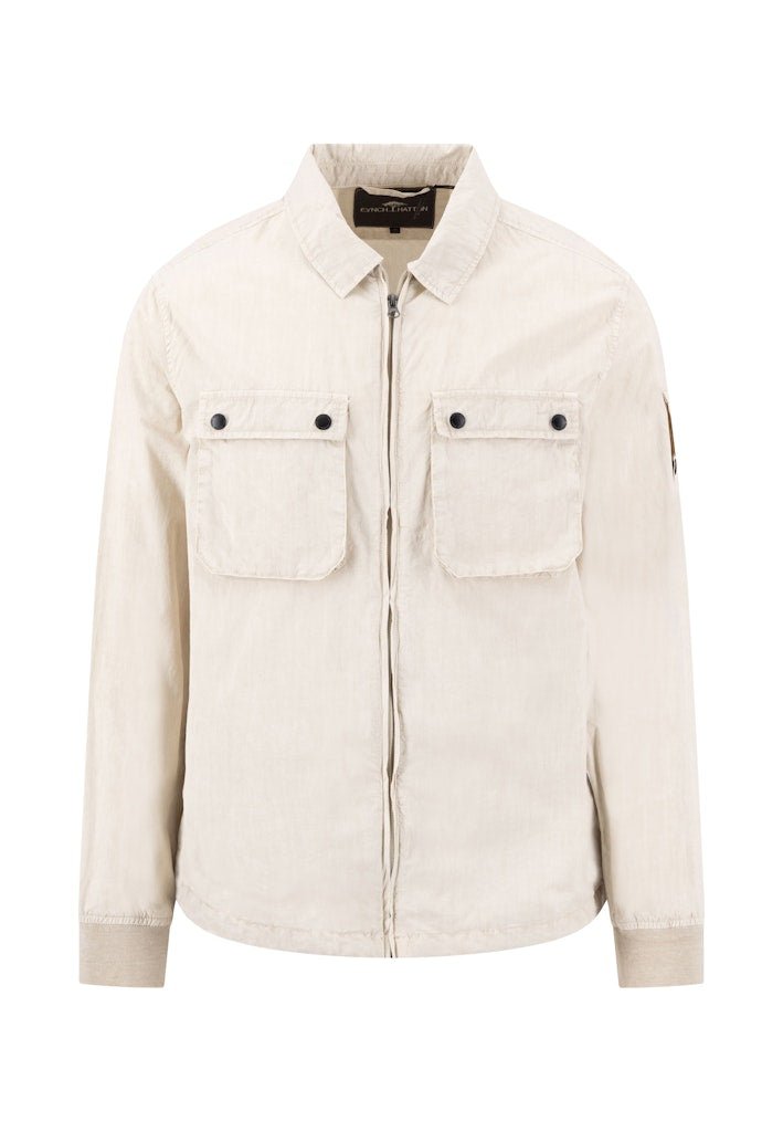 Garmentdye Overshirt Cement - RUTHERFORD & Co